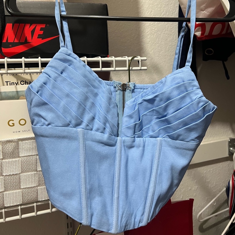 PRINCESS POLLY BLUE CORSET TOP